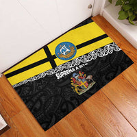 New Zealand Wellington Rubber Doormat The Capital's Emblems Flag and Koru Art