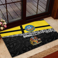 New Zealand Wellington Rubber Doormat The Capital's Emblems Flag and Koru Art