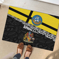 New Zealand Wellington Rubber Doormat The Capital's Emblems Flag and Koru Art