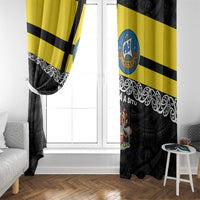 New Zealand Wellington Window Curtain The Capital's Emblems Flag and Koru Art