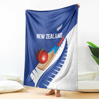 New Zealand Cricket Blanket Kiwi Birds Haka Dance Blue Fern Sporty Style