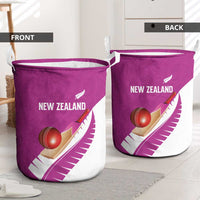 New Zealand Cricket Laundry Basket Kiwi Birds Haka Dance Pink Fern Sporty Style