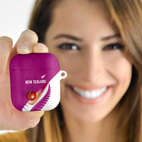 New Zealand Cricket AirPods Case Kiwi Birds Haka Dance Pink Fern Sporty Style
