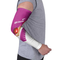 Custom New Zealand Cricket Arm Sleeves Kiwi Birds Haka Dance Pink Fern Sporty Style