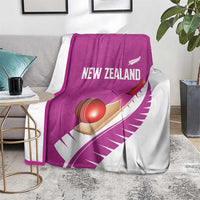 New Zealand Cricket Blanket Kiwi Birds Haka Dance Pink Fern Sporty Style
