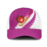 New Zealand Cricket Mesh Trucker Cap Kiwi Birds Haka Dance Pink Fern Sporty Style LT03 One Size White Pink - Polynesian Pride