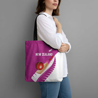 New Zealand Cricket Tote Bag Kiwi Birds Haka Dance Pink Fern Sporty Style