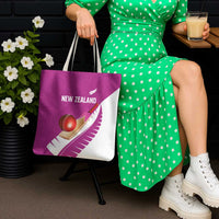 New Zealand Cricket Tote Bag Kiwi Birds Haka Dance Pink Fern Sporty Style