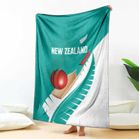 New Zealand Cricket Blanket Kiwi Birds Haka Dance Turquoise Fern Sporty Style