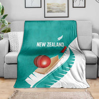 New Zealand Cricket Blanket Kiwi Birds Haka Dance Turquoise Fern Sporty Style