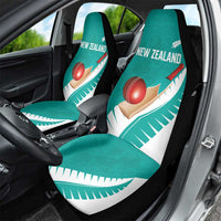 New Zealand Cricket Car Seat Cover Kiwi Birds Haka Dance Turquoise Fern Sporty Style
