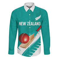 Custom New Zealand Cricket Family Matching Off Shoulder Maxi Dress and Hawaiian Shirt Kiwi Birds Haka Dance Turquoise Fern Sporty Style