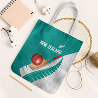 New Zealand Cricket Tote Bag Kiwi Birds Haka Dance Turquoise Fern Sporty Style