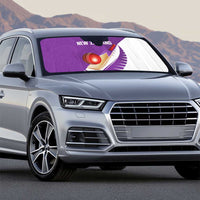 New Zealand Cricket Auto Sun Shade Kiwi Birds Haka Dance Purple Fern Sporty Style