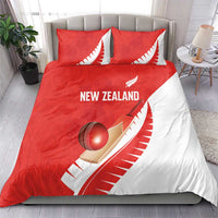 New Zealand Cricket Bedding Set Kiwi Birds Haka Dance Red Fern Sporty Style