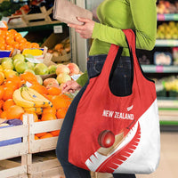 New Zealand Cricket Grocery Bag Kiwi Birds Haka Dance Red Fern Sporty Style