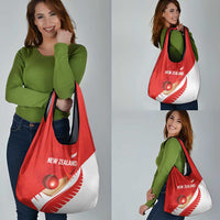 New Zealand Cricket Grocery Bag Kiwi Birds Haka Dance Red Fern Sporty Style