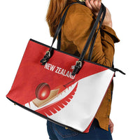New Zealand Cricket Leather Tote Bag Kiwi Birds Haka Dance Red Fern Sporty Style