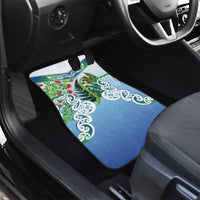 Aotearoa New Zealand Natural Plants Car Mats Pohutukawa with Silver Ferns Koru Frond Maori Tattoos