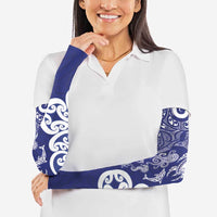New Zealand Sea Animals with Maori Tribal Tattoo Arm Sleeves Blue Color