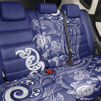 New Zealand Sea Animals with Maori Tribal Tattoo Back Car Seat Cover Blue Color