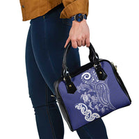 New Zealand Sea Animals with Maori Tribal Tattoo Shoulder Handbag Blue Color LT03 - Polynesian Pride