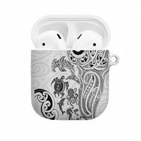 New Zealand Sea Animals with Maori Tribal Tattoo AirPods Case White Color