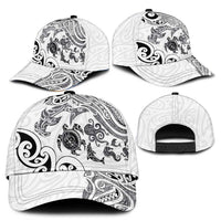 New Zealand Sea Animals with Maori Tribal Tattoo Classic Cap White Color