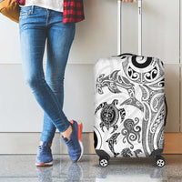 New Zealand Sea Animals with Maori Tribal Tattoo Luggage Cover White Color LT03 - Polynesian Pride