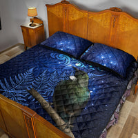 New Zealand Tui Bird Matariki Quilt Bed Set Maori New Year with Galaxy Fern LT03 - Polynesian Pride