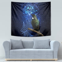 New Zealand Tui Bird Matariki Tapestry Maori New Year with Galaxy Fern LT03 - Polynesian Pride