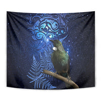 New Zealand Tui Bird Matariki Tapestry Maori New Year with Galaxy Fern LT03 - Polynesian Pride