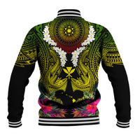 Hawaii Kanaka Maoli Baseball Jacket Double Shark and Hibiscus Flowers LT03 - Polynesian Pride