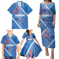 Samoa Independence Day Family Matching Puletasi and Hawaiian Shirt Anniversary 63th-Siapo Art