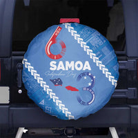 Samoa Independence Day Spare Tire Cover Anniversary 63th-Siapo Art LT03 No hole Blue - Polynesian Pride