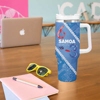 Samoa Independence Day Tumbler With Handle Anniversary 63th-Siapo Art LT03 - Polynesian Pride