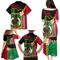 Vanuatu Nakamal and Plumeria Flowers Family Matching Puletasi and Hawaiian Shirt Polynesian Pattern LT03 - Polynesian Pride