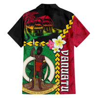 Vanuatu Nakamal and Plumeria Flowers Family Matching Puletasi and Hawaiian Shirt Polynesian Pattern LT03 - Polynesian Pride