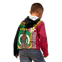 Vanuatu Nakamal and Plumeria Flowers Kid Hoodie Polynesian Pattern LT03 - Polynesian Pride