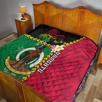 Vanuatu Nakamal and Plumeria Flowers Quilt Polynesian Pattern LT03 - Polynesian Pride