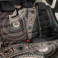 Fiji Traditional Masi Back Car Seat Cover Tapa Art Palm Leaves Pattern LT03 - Polynesian Pride