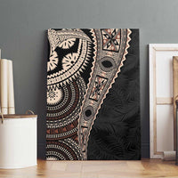Fiji Traditional Masi Canvas Wall Art Tapa Art Palm Leaves Pattern