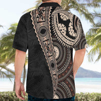 Fiji Traditional Masi Hawaiian Shirt Tapa Art Palm Leaves Pattern