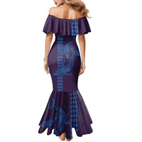 Aloha Hawaii Whale Kakau and Polynesian Tattoo Family Matching Mermaid Dress and Hawaiian Shirt Purple Color LT03 - Polynesian Pride
