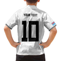 Custom Rugby Fiji Family Matching Short Sleeve Bodycon Dress and Hawaiian Shirt Fijian Masi Tribal Sporty Style White Color - Polynesian Pride