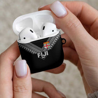 Rugby Fiji AirPods Case Fijian Masi Tribal Sporty Style Black Color - Polynesian Pride
