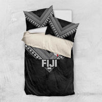 Rugby Fiji Bedding Set Fijian Masi Tribal Sporty Style Black Color LT03 US Twin 172cm x 218cm Black - Polynesian Pride