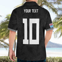Custom Rugby Fiji Hawaiian Shirt Fijian Masi Tribal Sporty Style Black Color - Polynesian Pride