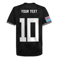 Custom Rugby Fiji Rugby Jersey Fijian Masi Tribal Sporty Style Black Color - Polynesian Pride