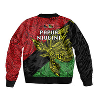 Papua New Guinea Southern Highlands Province Sleeve Zip Bomber Jacket PNG Birds Of Paradise Polynesian Arty Style LT03 - Polynesian Pride